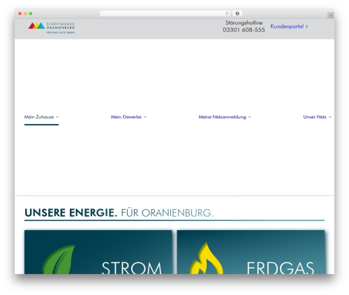 Uncode WordPress theme - stadtwerke-oranienburg.de