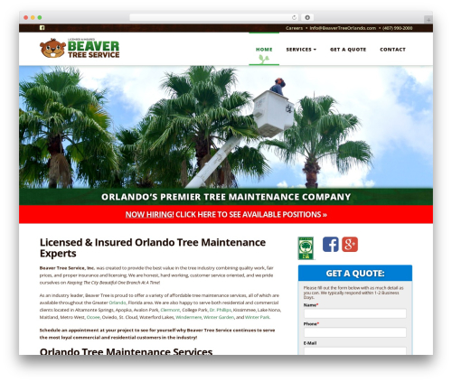 WordPress theme X - beavertreeorlando.com