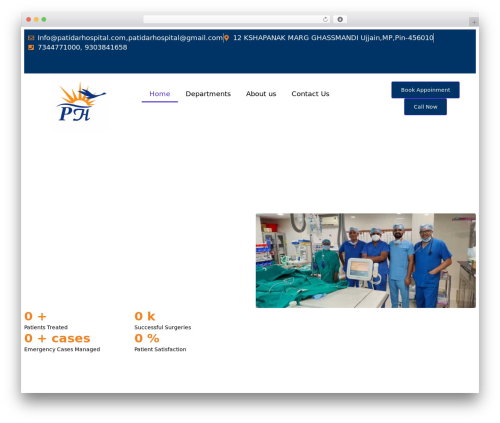 Tenweb builder WordPress plugin - patidarhospital.com