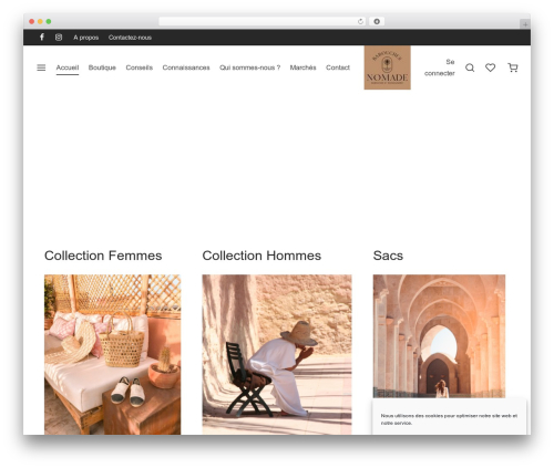 GOYA WordPress theme design - www.babouches-nomade.fr