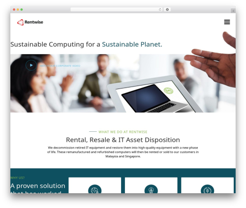 Greenly WordPress theme - rentwise.com