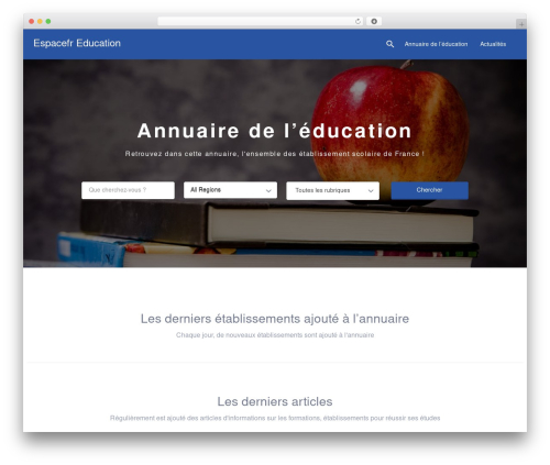 Listify theme WordPress - espacefr-education.com