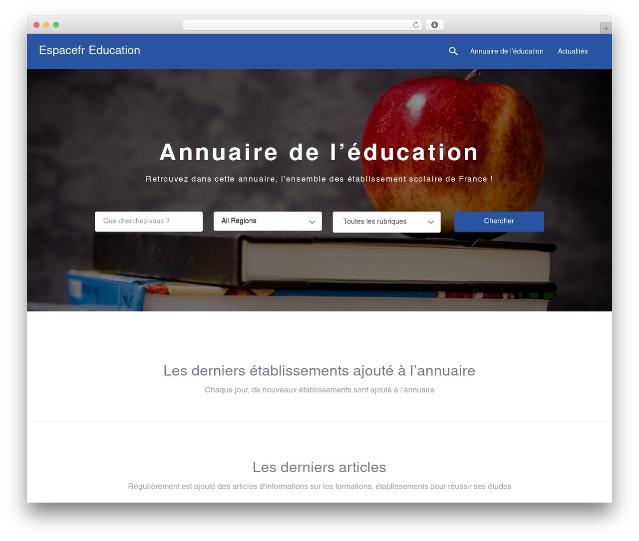 Listify theme WordPress - espacefr-education.com