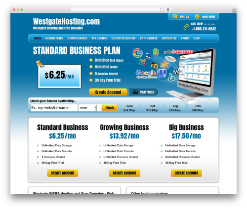 Resellerspanel WordPress plugin - westgatehosting.com