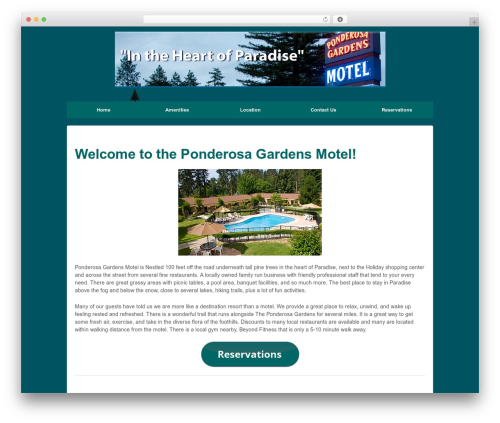 Responsive Pro WP theme - ponderosagardensmotel.com