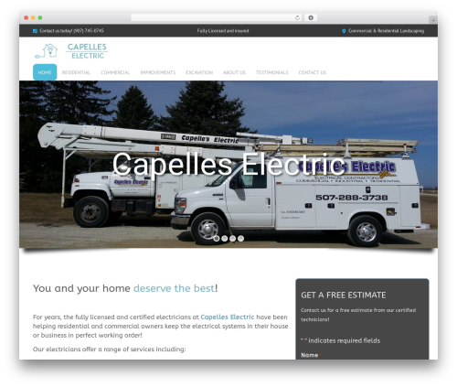 UnfinityPlus WordPress theme - capelleselectric.net