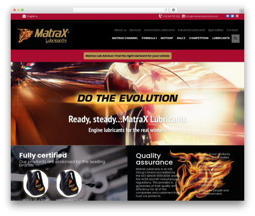 Virtue free WP theme - matraxlubricants.com