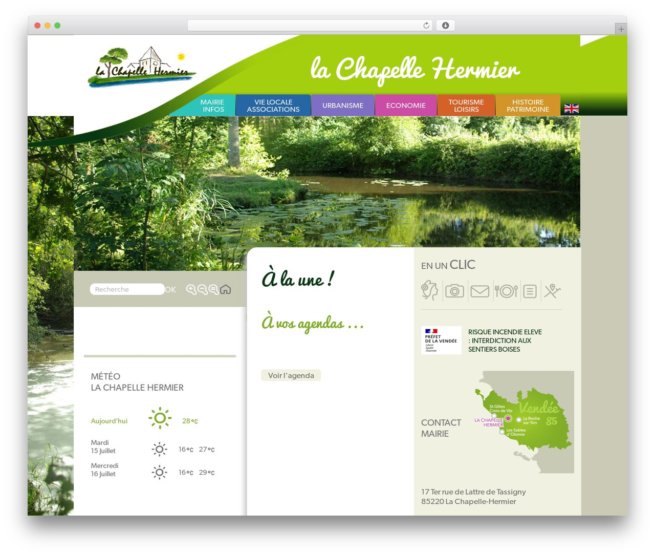 WordPress theme a3web - lachapellehermier.com