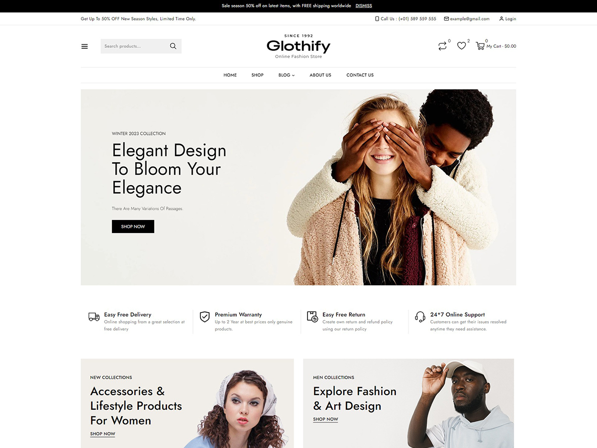 Theme WordPress Glothify by CoderPlace