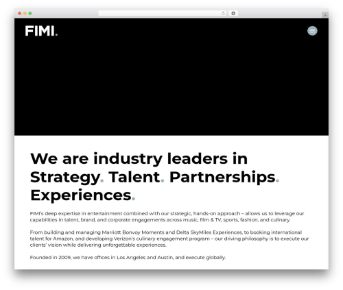 WordPress theme Blomma - fimigroup.com