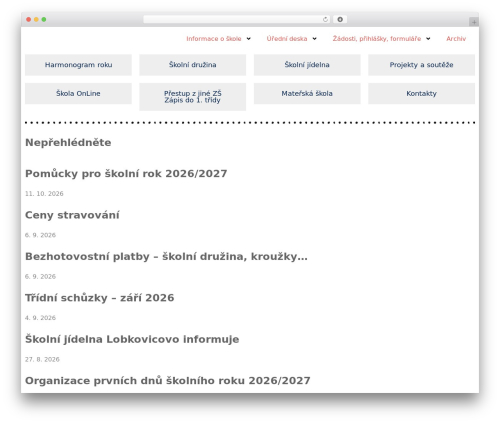 WP theme Gateway - lobkovicovo.cz