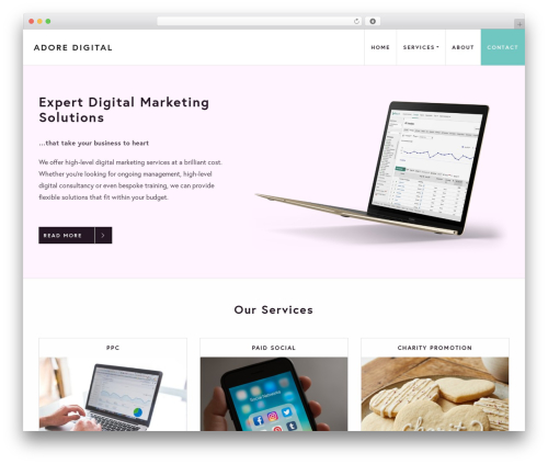 Adore Digital WordPress theme - adoredigital.co.uk