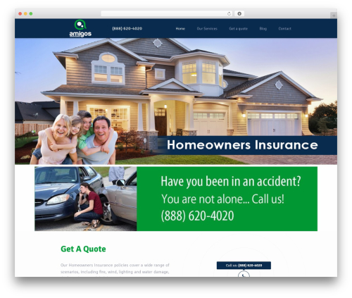 Insurance WordPress Theme WordPress theme - amigossegurosinsurance.com