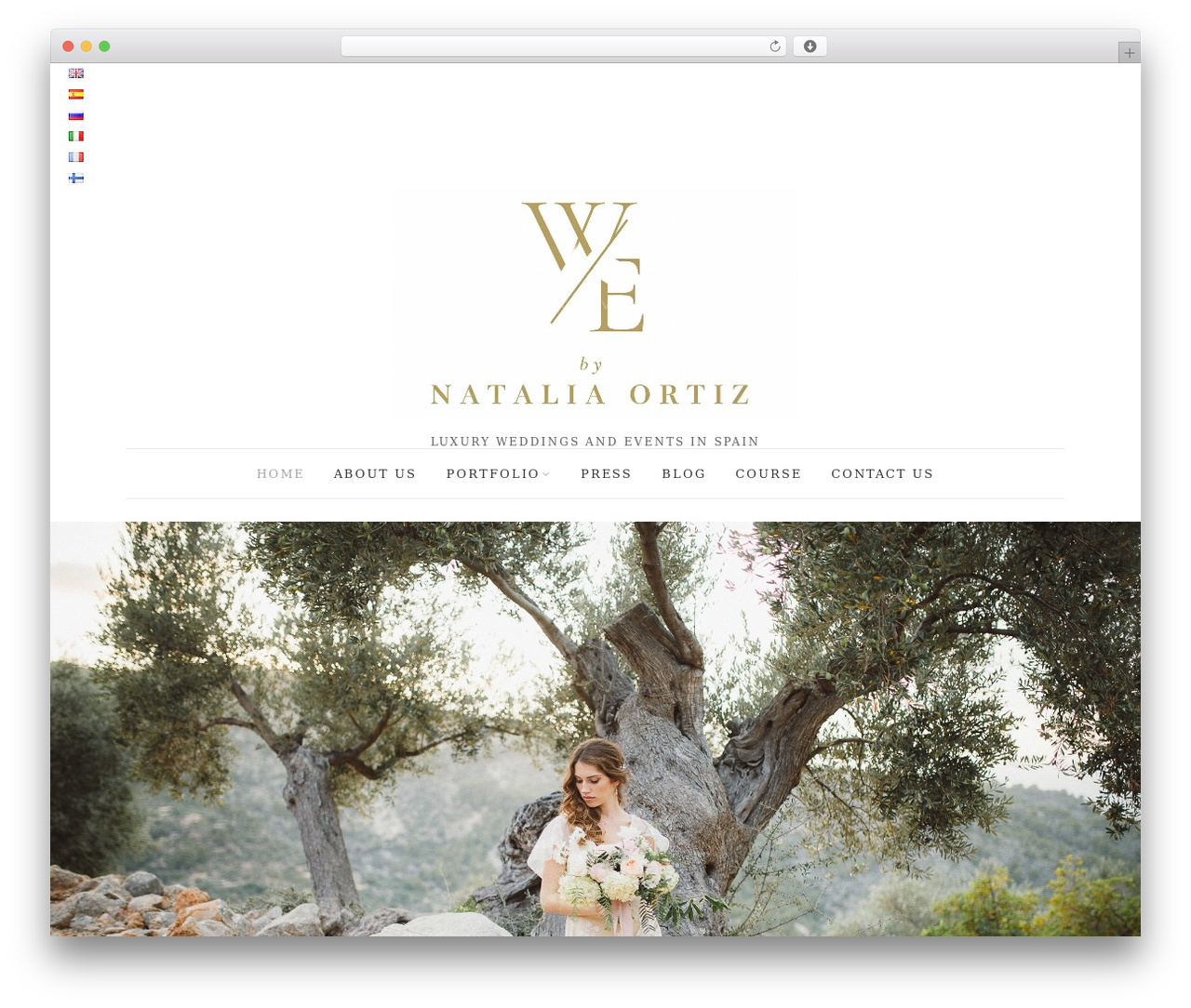 Simple & Elegant WordPress theme - nataliaortizevents.com
