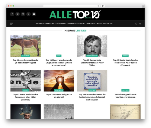 SmartMag best WordPress theme - alletop10lijstjes.nl