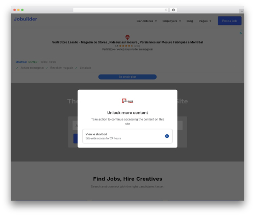 WordPress theme Job Stack - www.jobuilder.ch