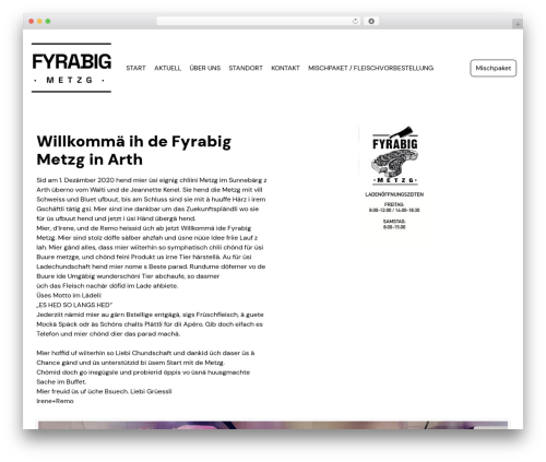 Solace extra WordPress plugin - fyrabigmetzg.ch