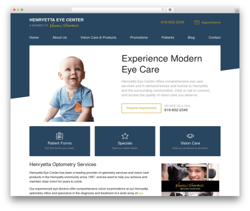WordPress theme VS Theme #3 - visionsource-henryettaeyecenter.com