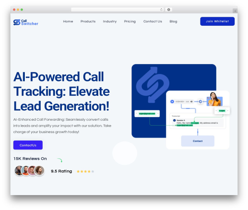 Zaap theme WordPress - callswitcher.com