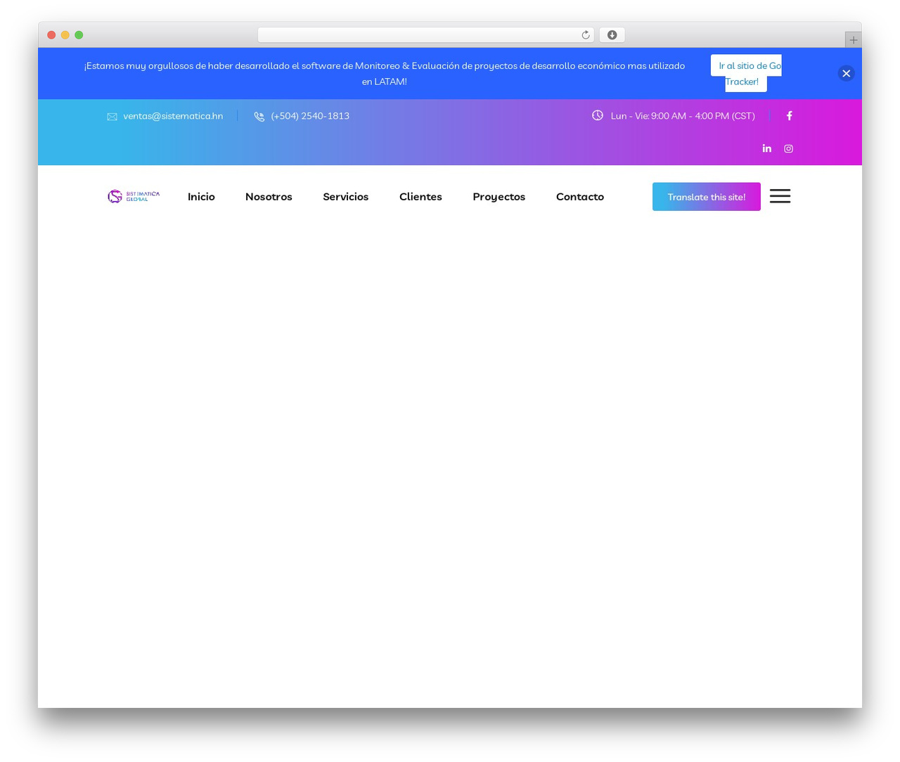 Braintech WordPress theme - sistematica.hn