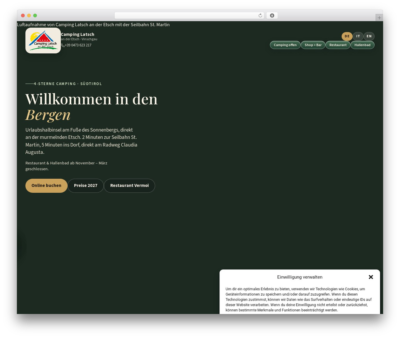 Hello Elementor theme WordPress - camping-latsch.com