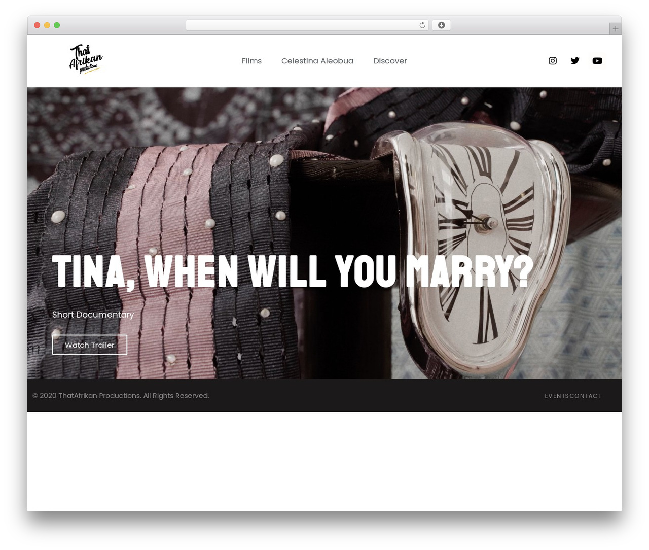 WordPress theme filmic - thatafrikanproductions.com
