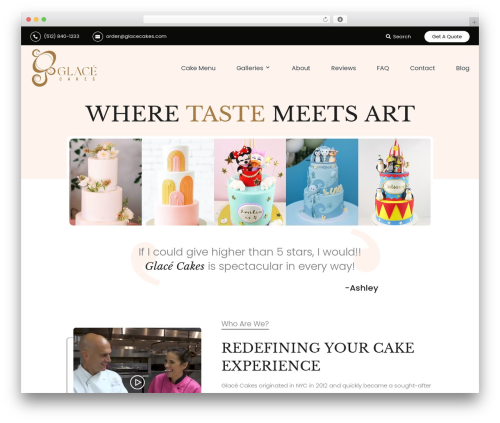 WordPress theme Divi - glacecakes.com