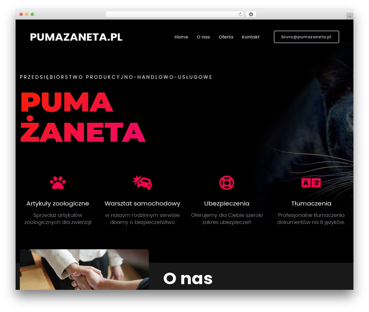 WordPress theme Trydo - pumazaneta.pl