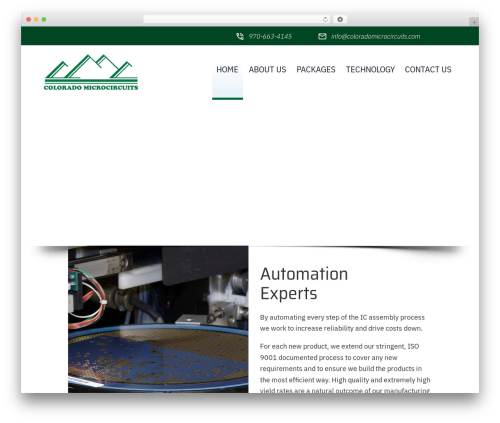 WordPress website theme Basic - coloradomicrocircuits.com