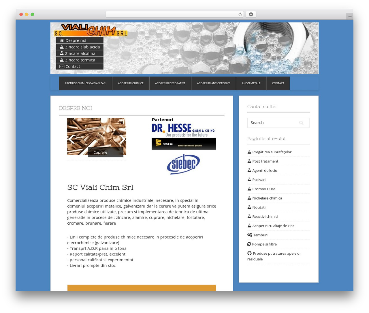 Contango WordPress theme - vialichim.ro