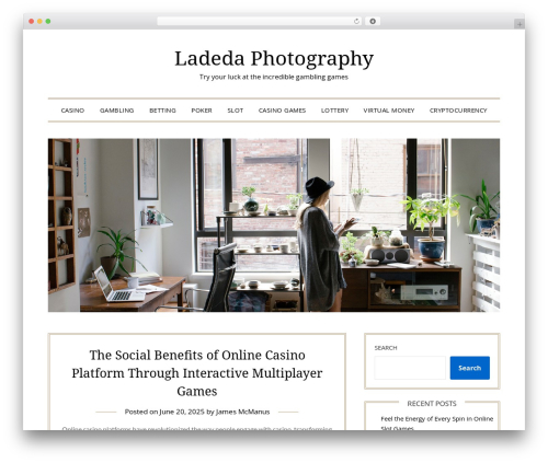 Gold Essentials WordPress theme - ladedaphotography.com