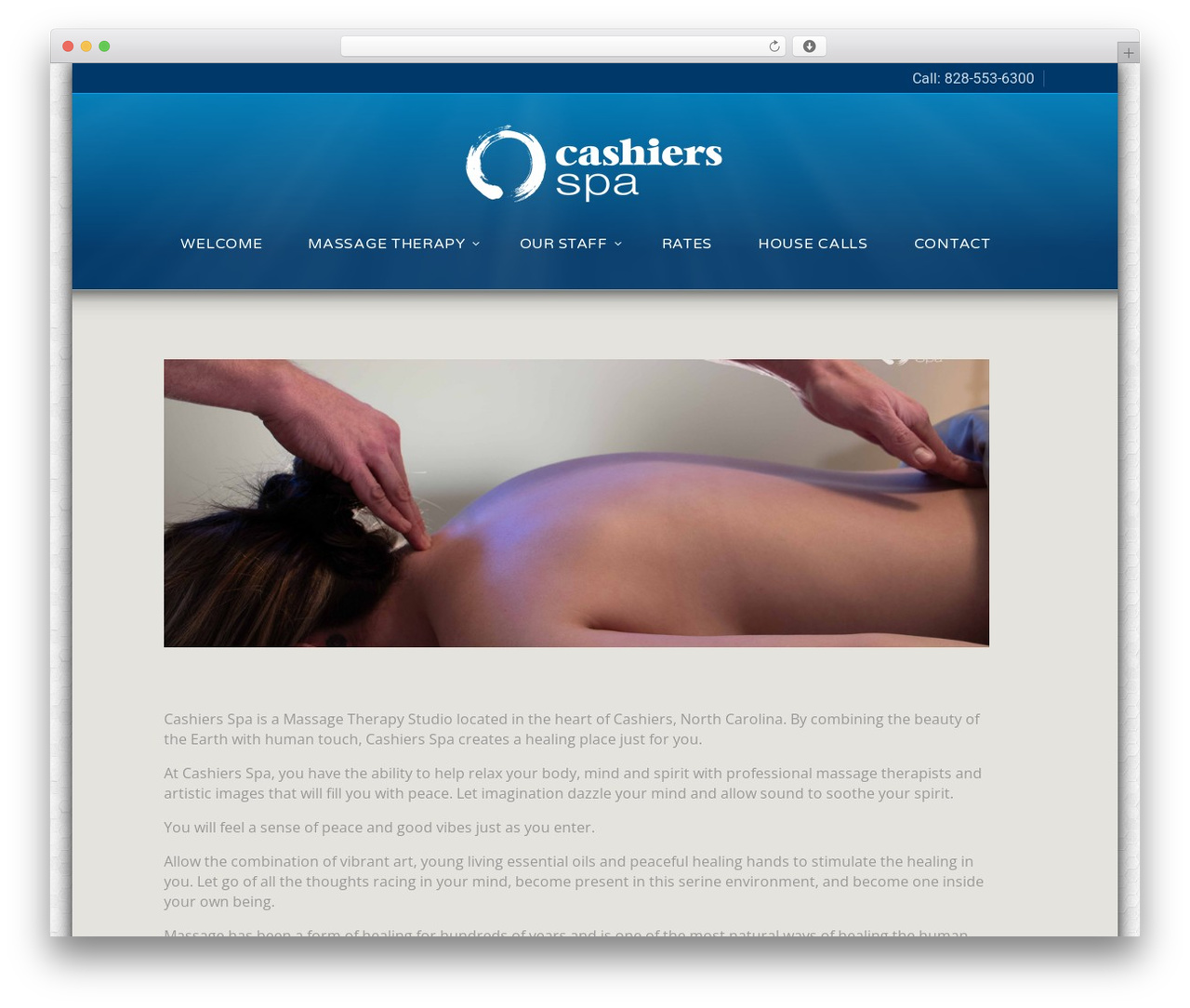 Karma WordPress theme - cashiersspa.com