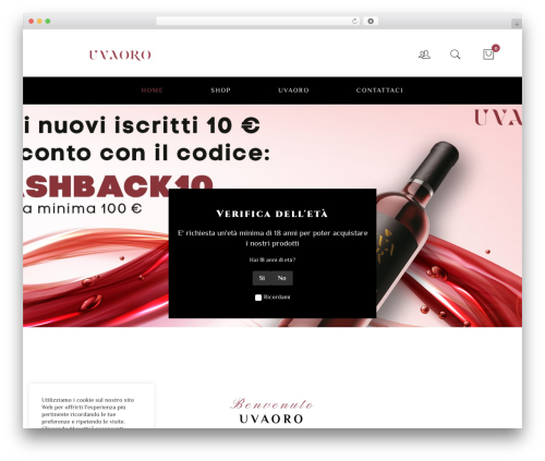 Vineyard WordPress store theme - www.uvaoro.it