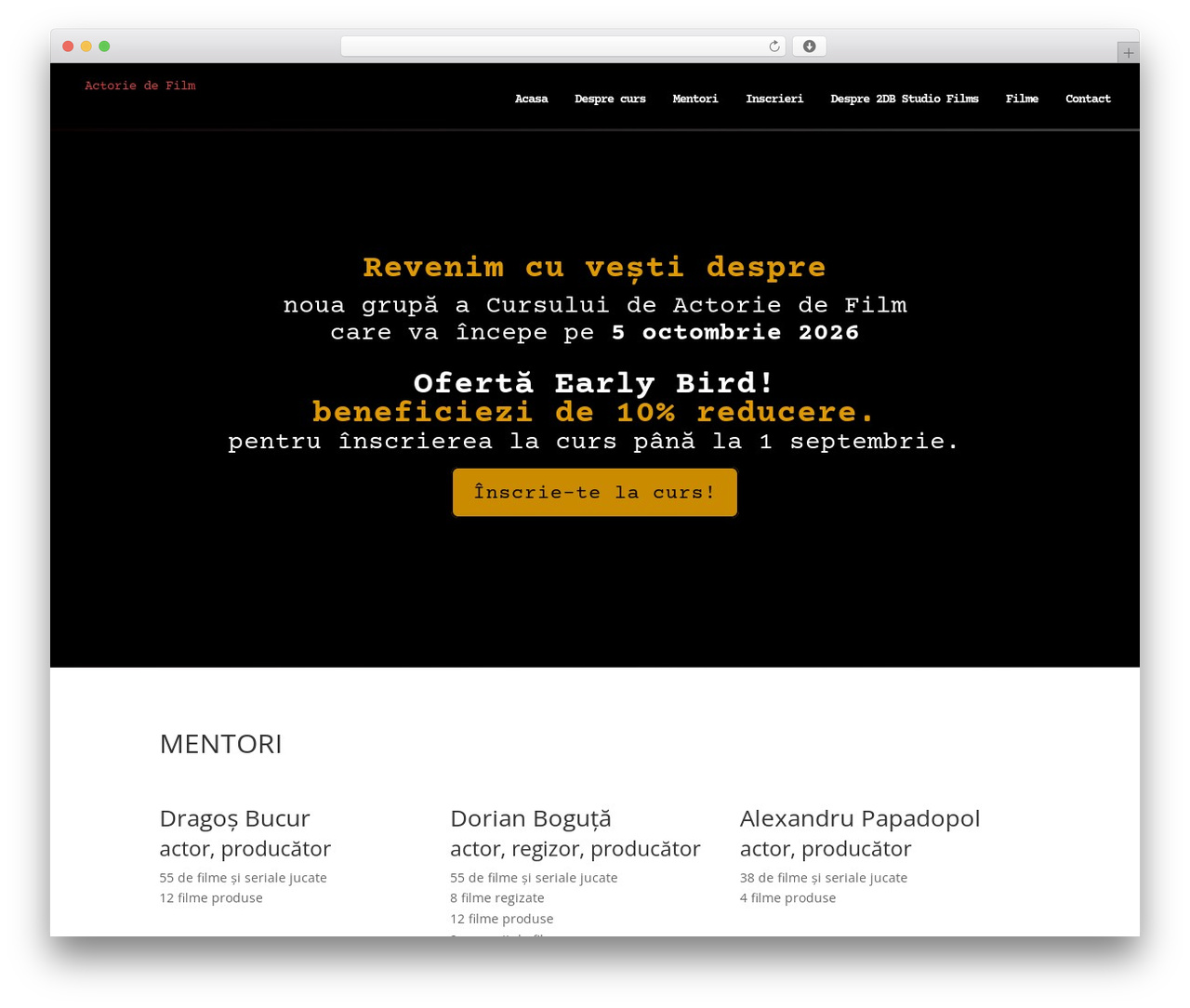 Divi theme WordPress - actoriedefilm.ro Divi theme WordPress - actoriedefilm.ro