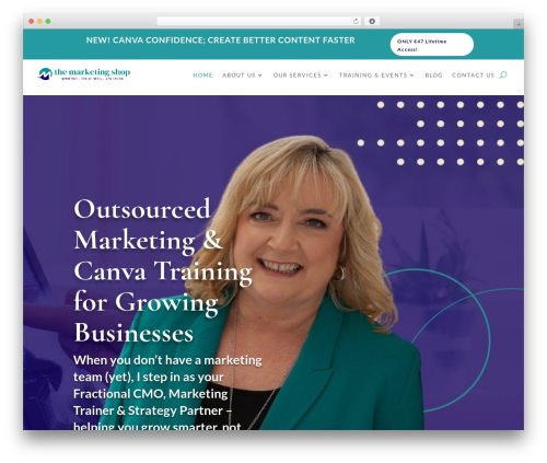 Divi WordPress theme - themarketingshop.ie