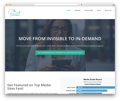 Emmet theme WordPress - thesmartsolopreneur.com