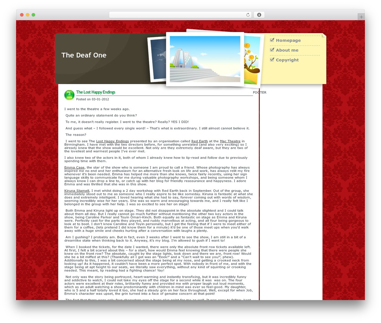 Tower Blocks WordPress theme - thedeafone.co.uk