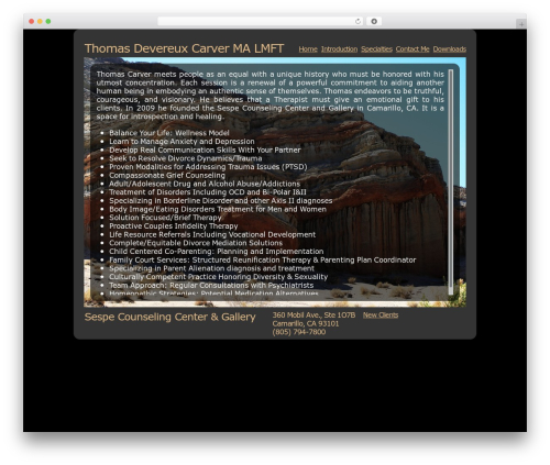 WordPress theme Barebones - thomascarver.com