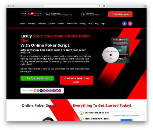 WordPress theme Divi - onlinepokerscript.com