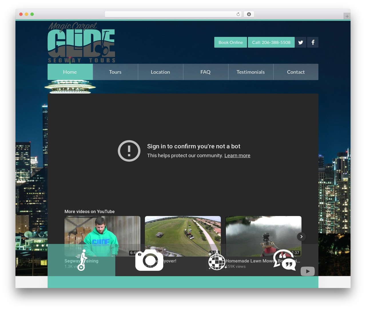 Unity WordPress theme - seattlebysegway.com