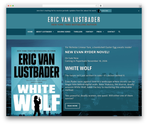 GeneratePress WordPress theme design - ericvanlustbader.com