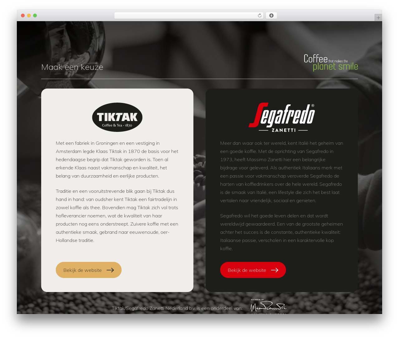 Theme WordPress theme - tiktak-segafredo.nl