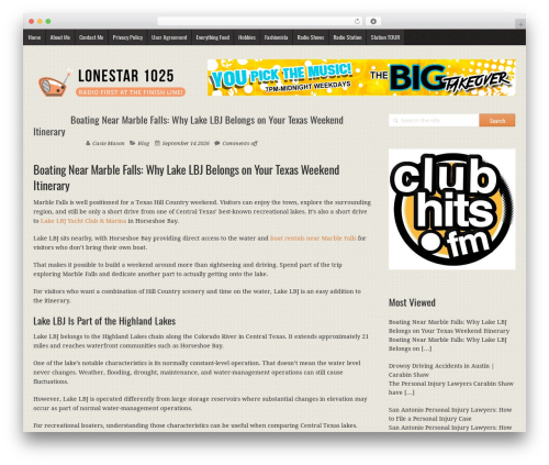 WordPress theme Wildfire - lonestar1025.com