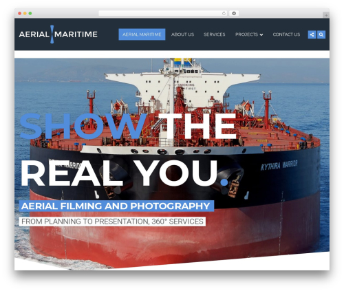 You photography WordPress theme - aerialmaritime.com