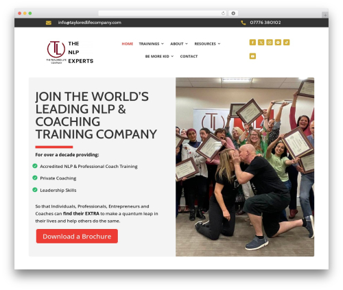 Divi company WordPress theme - thetayloredlifecompany.com