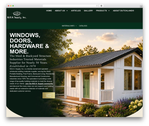 WordPress theme Hello Elementor - wehsupply.com