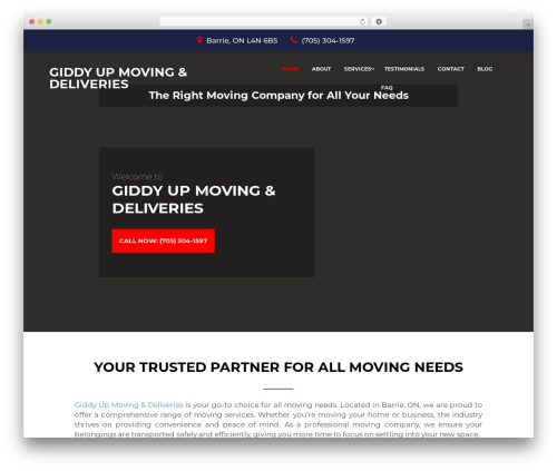 Divi top WordPress theme - giddyupmoving.com