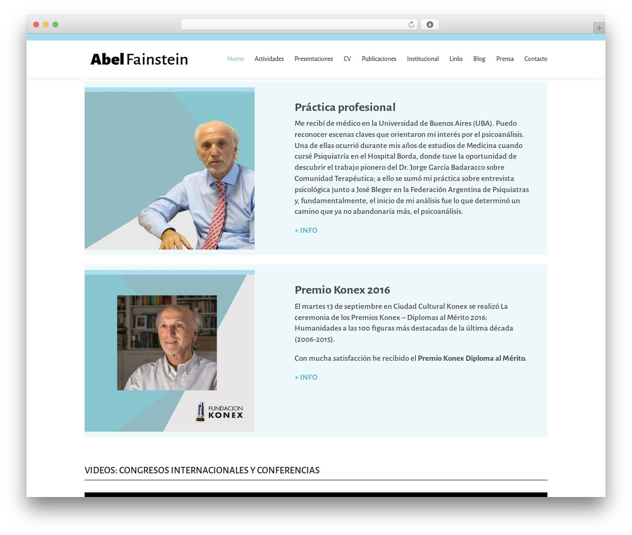 Abel Fainstein WordPress theme - abelfainstein.com