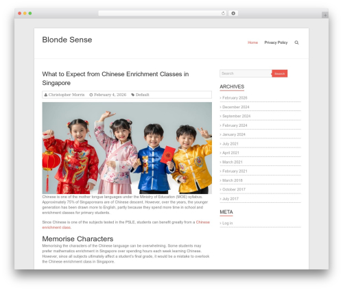 Esteem theme WordPress - blondesenseblog.com