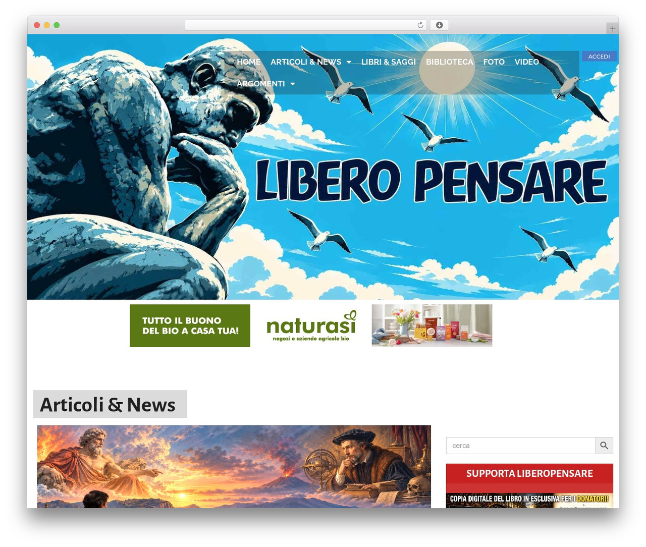 Hello Elementor WordPress theme - liberopensare.com